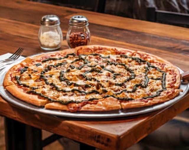 Thin Crust Herb's Chicken Pie.