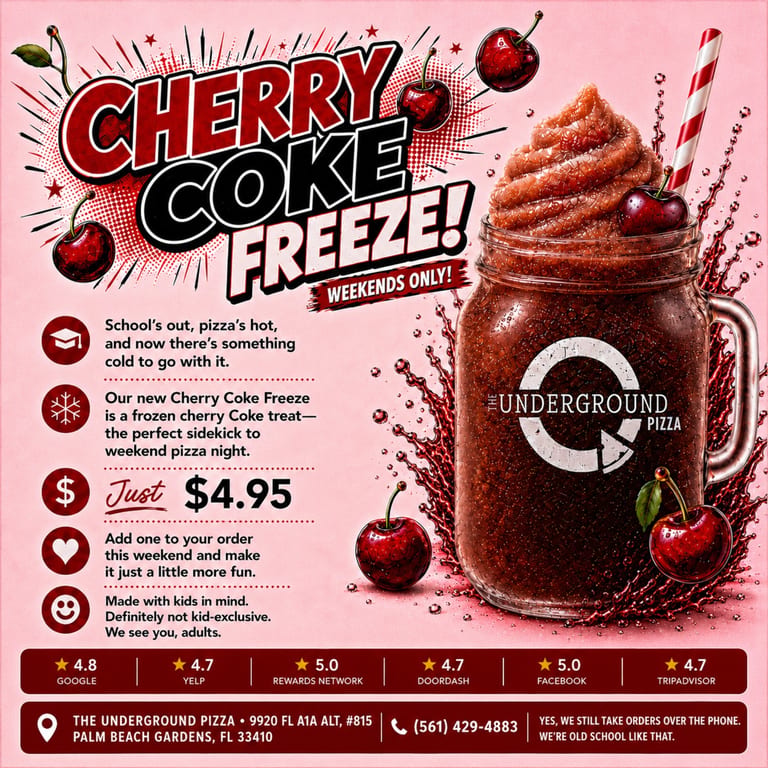 Cherry Coke. Only Colder.
