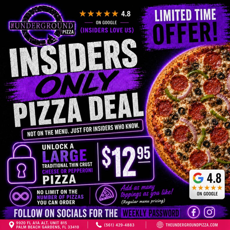There’s the menu… and then there’s the password. 