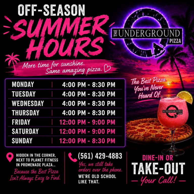 SUMMER HOURS ARE HERE
