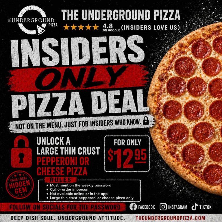 There’s the menu… and then there’s the password. 